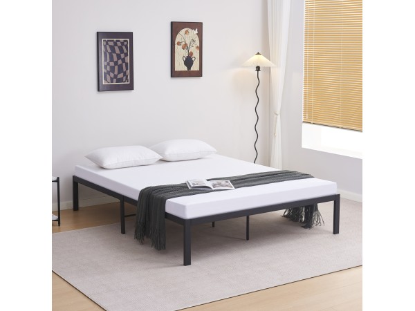 ΚΡΕΒΑΤΙ-ΥΠΟΣΤΡΩΜΑ ΔΙΠΛΟ RANTO HM696.01 ΜΕΤΑΛΛΙΚΟ ΜΑΥΡΟ ΓΙΑ ΣΤΡΩΜΑ 200x160εκ