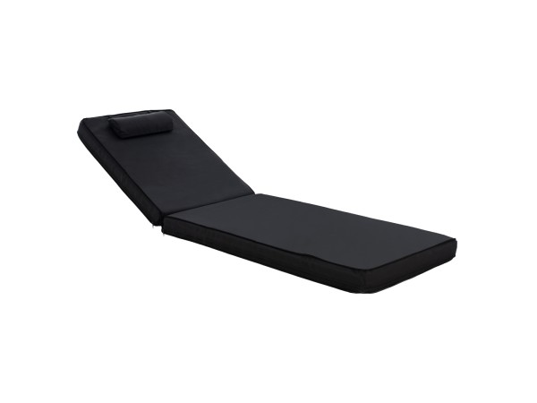 ΜΑΞΙΛΑΡΙ ΞΑΠΛΩΣΤΡΑΣ TEXTILENE 600gr SIFNOS ΜΑΥΡΟ HM11236.05T 196(117+1+78)x58x9εκ.