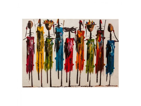 ΠΙΝΑΚΑΣ ΚΑΜΒΑΣ COLORFUL AFRICAN ART HM7197.02 100X3X70 εκ.
