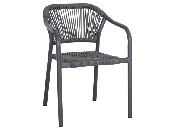 ΠΟΛΥΘΡΟΝΑ ΑΛΟΥΜΙΝΙΟΥ LUCCI HM6266.01 ΣΚΟΥΡΟ ΓΚΡΙ ΣΚΕΛΕΤΟΣ & P.E.RATTAN 58x56x79Υεκ