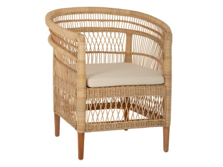ΠΟΛΥΘΡΟΝΑ MALAWI HM9635.04 ΞΥΛΟ ΜΑΟΝΙ ΕΠΕΝΔΥΣΗ RATTAN ΛΕΥΚΟ ΜΑΞΙΛΑΡΙ ΚΑΘΙΣΜΑΤΟΣ 80x70x86Υεκ.