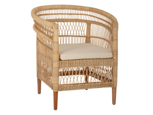 ΠΟΛΥΘΡΟΝΑ MALAWI HM9635.04 ΞΥΛΟ ΜΑΟΝΙ ΕΠΕΝΔΥΣΗ RATTAN ΛΕΥΚΟ ΜΑΞΙΛΑΡΙ ΚΑΘΙΣΜΑΤΟΣ 80x70x86Υεκ.