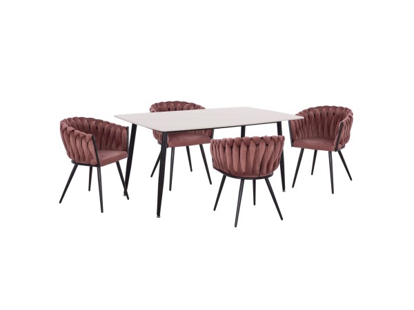 ΣΕΤ ΤΡΑΠΕΖΑΡΙΑΣ 5ΤΜΧ RAVEN HM12117.01 ΚΕΡΑΜΙΚΟ TOP ΛΕΥΚΟ ΜΑΡΜΑΡΟ--ΣΑΠΙΟ ΜΗΛΟ ΒΕΛΟΥΔΟ