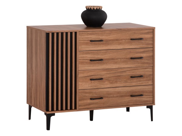 ΣΥΡΤΑΡΙΕΡΑ ΣΕΙΡΑ HARRY HM18009.01 ΜΕΛΑΜΙΝΗ ΦΥΣΙΚΟ ΞΥΛΟΥ-ΜΑΥΡΟ 110x46x87,5Υεκ.