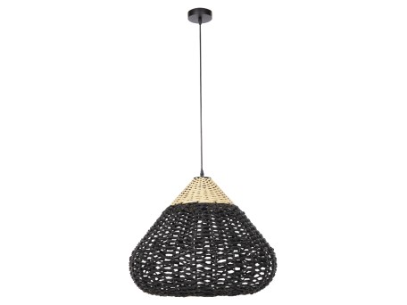 ΦΩΤΙΣΤΙΚΟ ΟΡΟΦΗΣ ΚΡΕΜΑΣΤΟ HM4346 ΑΠΟ PAPER ROPE ΜΠΕΖ ΚΑΙ ΜΑΥΡΟ Φ55,5x44Υεκ.