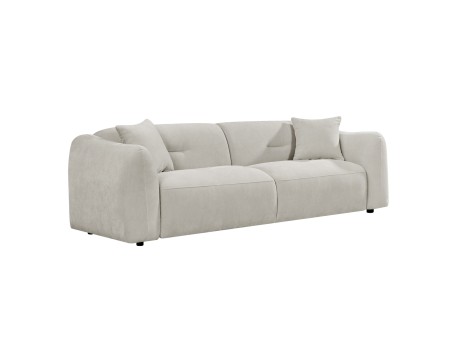 ΚΑΝΑΠΕΣ 3-ΘΕΣΙΟΣ JUNOA HM3333.02 ΕΚΡΟΥ ΥΦΑΣΜΑ 228x89x74Υεκ