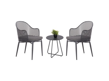 ΣΕΤ LOUNGE 3TMX ΕΞ.ΧΩΡΟΥ OREGO HM21107.01 ΑΛΟΥΜΙΝΙΟ & ΜΕΤΑΛΛΟ ΣΕ ΣΚΟΥΡΟ ΓΚΡΙ