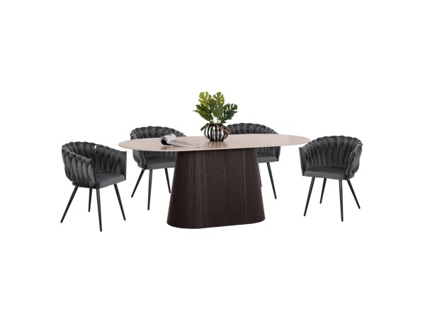 ΣΕΤ ΤΡΑΠΕΖΑΡΙΑΣ 5ΤΜΧ CATER HM12118.01 ΚΕΡΑΜΙΚΟ TOP ΟΒΑΛ--ΓΚΡΙ ΒΕΛΟΥΔΟ ΣΕΤ ΤΡΑΠΕΖΑΡΙΑΣ 5ΤΜΧ CATER HM12118.01 ΚΕΡΑΜΙΚΟ TOP ΟΒΑΛ--ΓΚΡΙ ΒΕΛΟΥΔΟ