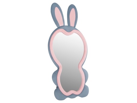 ΠΑΙΔΙΚΟΣ ΚΑΘΡΕΦΤΗΣ ΔΑΠΕΔΟΥ BUNNY HM4489.02 MDF ΡΟΖ & ΜΠΛΕ-ΜΑΥΡΟ STAND 80x162Υεκ.