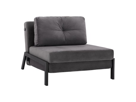 ΠΟΛΥΘΡΟΝΑ ΚΡΕΒΑΤΙ ΑΠΟ ΒΕΛΟΥΔΟ ΓΚΡΙ HM3078.11 95x92x66Υ εκ.