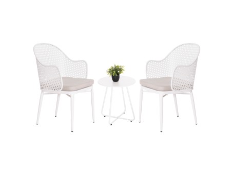 ΣΕΤ LOUNGE 3TMX ΕΞ.ΧΩΡΟΥ OREGO HM21107.02 ΑΛΟΥΜΙΝΙΟ & ΜΕΤΑΛΛΟ ΣΕ ΛΕΥΚΟ