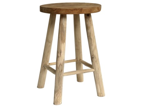 ΣΚΑΜΠΟ ΜΠΑΡ KONT ΑΠΟ ΤΕΑΚ ΞΥΛΟ ΦΥΣΙΚΟ ΜΕΣΑΙΟΥ ΥΨΟΥΣ Φ30x62Yεκ. HM9479