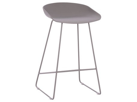 ΣΚΑΜΠΟ ΜΠΑΡ NAILA HM9299.10 ΓΚΡΙ ΜΕΣΑΙΟΥ ΥΨΟΥΣ 44x44x74Yεκ.