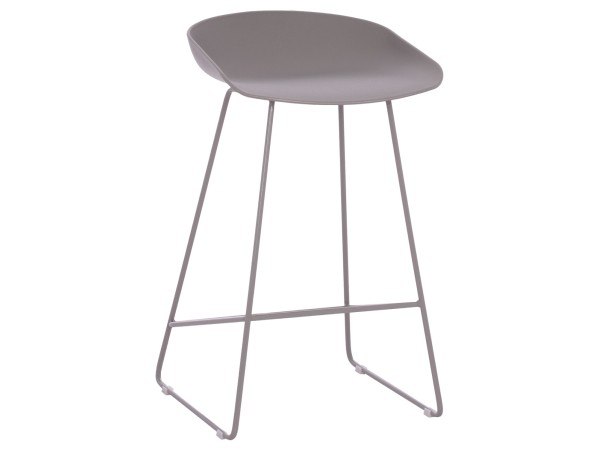 ΣΚΑΜΠΟ ΜΠΑΡ NAILA HM9299.10 ΓΚΡΙ ΜΕΣΑΙΟΥ ΥΨΟΥΣ 44x44x74Yεκ.
