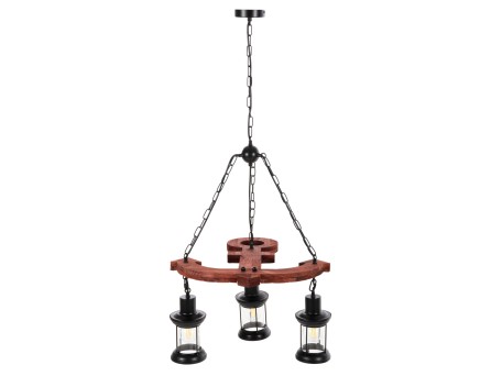 ΦΩΤΙΣΤΙΚΟ ΟΡΟΦΗΣ 3-ΦΩΤΟ HM4115 ΞΥΛΟ-ΜΕΤΑΛΛΟ-ΓΥΑΛΙ 115Υ εκ.