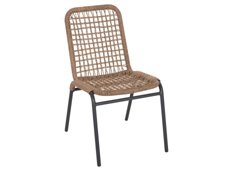 ΚΑΡΕΚΛΑ ΑΛΟΥΜΙΝΙΟΥ SPANO HM6047 ΑΝΘΡΑΚΙ ΣΚΕΛΕΤΟΣ-ΜΠΕΖ ΣΥΝΘ.RATTAN 46x59x80Υεκ.