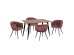 ΣΕΤ ΤΡΑΠΕΖΑΡΙΑΣ 5ΤΜΧ ALIZA HM12122.01 MDF TOP ΣΕ ΦΥΣΙΚΟ--ΣΑΠΙΟ ΜΗΛΟ ΒΕΛΟΥΔΟ