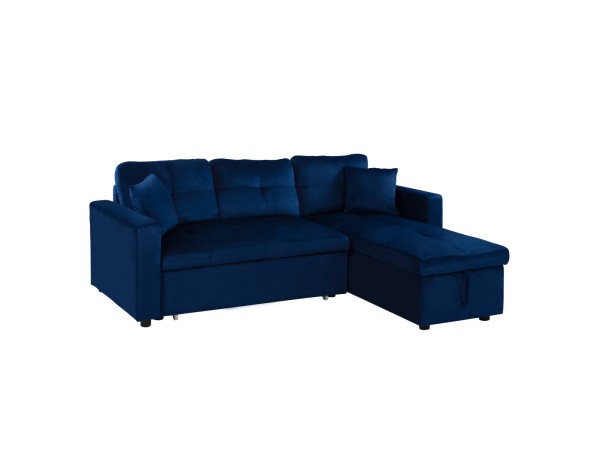 ΚΑΝΑΠΕΣ ΓΩΝΙΑ ΚΡΕΒΑΤΙ WAYNE 224x147x85Υεκ. HM3028.18 ΒΕΛΟΥΔΟ ΜΠΛΕ