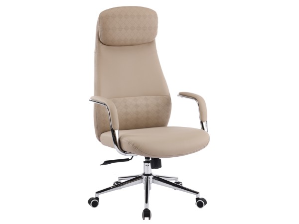 ΚΑΡΕΚΛΑ ΓΡΑΦΕΙΟΥ SONTY HM18354.02 ΜΠΕΖ PU ΔΕΡΜΑ--ΒΑΣΗ ΧΡΩΜΙΟΥ 67x68x125Υεκ