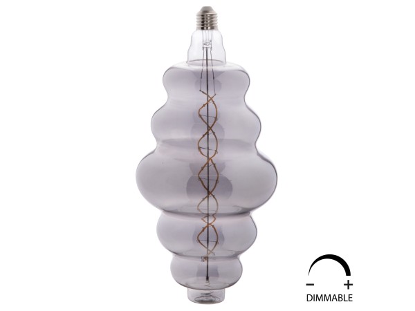 ΛΑΜΠΤΗΡΑΣ LED FILAMENT 8W E27 3000K SMOKE COLOR DIMMABLE HM4056.03