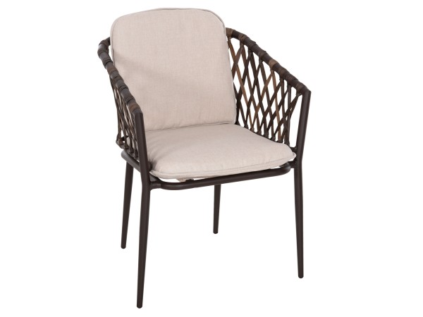 ΠΟΛΥΘΡΟΝΑ ΑΛΟΥΜΙΝΙΟΥ BOLLY HM6080 ΚΑΦΕ-ΣΥΝΘ.RATTAN ΚΑΦΕ-ΜΠΕΖ ΜΑΞΙΛΑΡΙΑ 58,5x67x86Υεκ