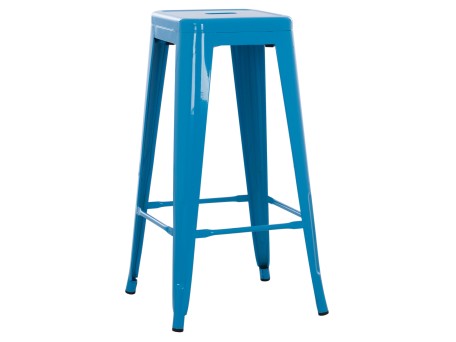 ΣΚΑΜΠΟ BAR ΜΕΤΑΛΛΙΚΟ MELITA ΣΕ ΜΠΛΕ HM8642.08 43x43x78 εκ.