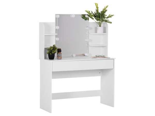 ΤΟΥΑΛΕΤΑ ΜΕ ΦΩΤΙΣΜΟ LED-ΡΑΦΙΑ-ΣΥΡΤΑΡΙΑ LAURYN HM2502.03 ΛΕΥΚΟ 108x40x140Υεκ