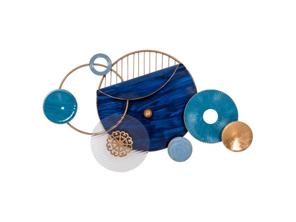 ΔΙΑΚΟΣΜΗΤΙΚΟ ΤΟΙΧΟΥ HM4207 ΜΕΤΑΛΛΟ ΣΕ ΜΠΛΕ ΑΠΟΧΡΩΣΕΙΣ 87x54 εκ.