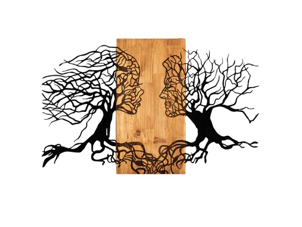 ΔΙΑΚΟΣΜΗΤΙΚΟ ΤΟΙΧΟΥ ILLUSION HM4803-ΦΥΛΛΑ ΜΕΤΑΛΛΟΥ ΜΑΥΡΑ-ΞΥΛΟ 92x3(βάθος)x58Υεκ.