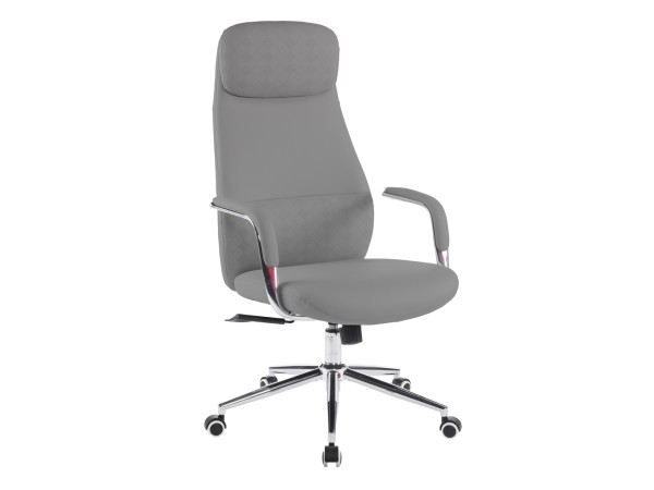 ΚΑΡΕΚΛΑ ΓΡΑΦΕΙΟΥ SONTY HM18354.10 ΑΝΟΙΧΤΟ ΓΚΡΙ PU ΔΕΡΜΑ--ΒΑΣΗ ΧΡΩΜΙΟΥ 67x68x125Υεκ