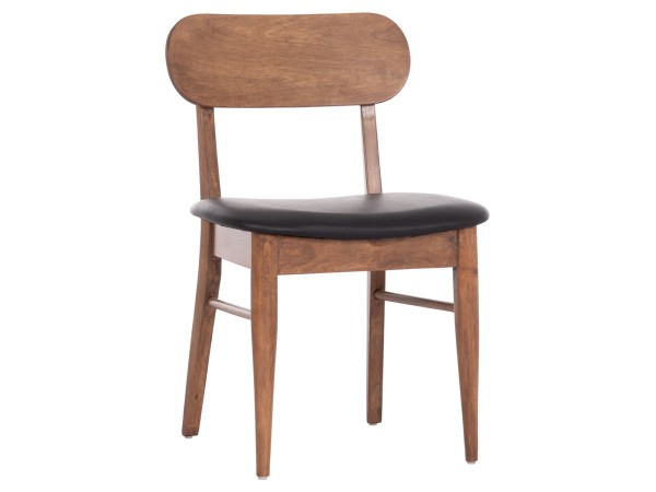 KΑΡΕΚΛΑ ΤΡΑΠΕΖΑΡΙΑΣ SEKOR HM9945.03 ΚΑΡΥΔΙ RUBBERWOOD-ΜΑΥΡΟ PU 51x48x79Υεκ