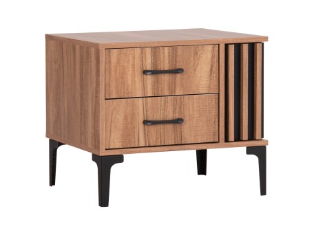 ΚΟΜΟΔΙΝΟ ΣΕΙΡΑ HARRY HM2487.01 ΜΕΛΑΜΙΝΗ ΦΥΣΙΚΟ ΞΥΛΟΥ-ΜΑΥΡΟ 55x43x48Υεκ.