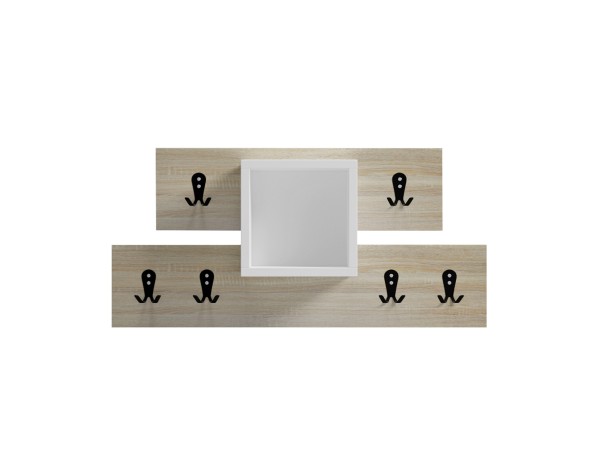 ΚΡΕΜΑΣΤΡΑ ΕΙΣΟΔΟΥ & ΡΑΦΙ SLOT HM18077.01 ΜΕΛΑΜΙΝΗ SONAMA-ΛΕΥΚΟ 69x12x32Υεκ