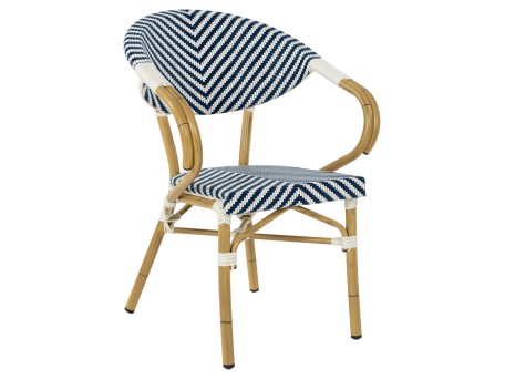 ΠΟΛΥΘΡΟΝΑ BAMBOO LOOK HM5861.02 ΜΠΛΕ-ΛΕΥΚΟ 59x56x82Yεκ.