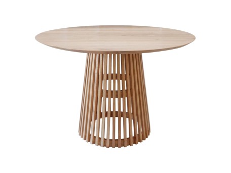 ΤΡΑΠΕΖΙ ΤΡΑΠΕΖΑΡΙΑΣ FRANTZ ΑΠΟ ΜΑΣΙΦ ΞΥΛΟ MINDI ΦΥΣΙΚΟ Φ150x78εκ.HM9457.01