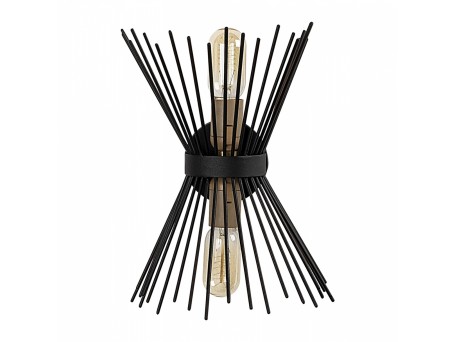 ΑΠΛΙΚΑ ΤΟΙΧΟΥ 2ΦΩΤΗ ΜΕΤΑΛΛΙΚΗ ΜΑΥΡH HM7299 23X16X33 εκ.