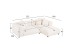 ΚΑΝΑΠΕΣ ΓΩΝΙΑ (ΔΕΞΙΑ) 3-ΘΕΣΙΟΣ GRACE HM3280.02R ΛΕΥΚΟ ΥΦΑΣΜΑ 252x160x70-90Υεκ