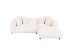 ΚΑΝΑΠΕΣ ΓΩΝΙΑ (ΔΕΞΙΑ) 3-ΘΕΣΙΟΣ GRACE HM3280.02R ΛΕΥΚΟ ΥΦΑΣΜΑ 252x160x70-90Υεκ