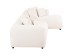 ΚΑΝΑΠΕΣ ΓΩΝΙΑ (ΔΕΞΙΑ) 3-ΘΕΣΙΟΣ GRACE HM3280.02R ΛΕΥΚΟ ΥΦΑΣΜΑ 252x160x70-90Υεκ