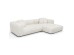 ΚΑΝΑΠΕΣ ΓΩΝΙΑ (ΔΕΞΙΑ) 3-ΘΕΣΙΟΣ GRACE HM3280.02R ΛΕΥΚΟ ΥΦΑΣΜΑ 252x160x70-90Υεκ