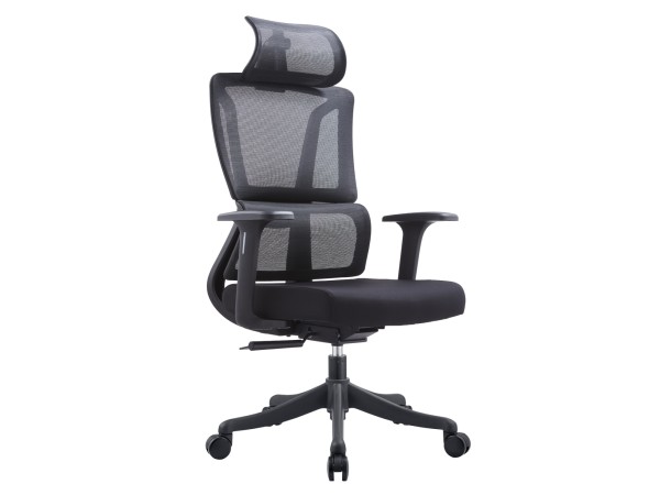 ΚΑΡΕΚΛΑ ΓΡΑΦΕΙΟΥ NOVUS HM1214.01 ΜΑΥΡO MESH--ΜΑΥΡΗ ΒΑΣΗ 69x68x124Υεκ