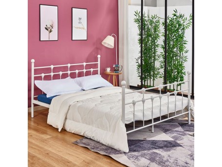 ΚΡΕΒΑΤΙ ΜΕΤΑΛΛΙΚΟ JACINDA 150x200 εκ. ΛΕΥΚΟ ΧΡΩΜΑ HM575.02