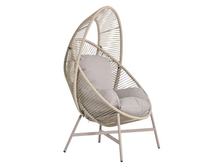 ΠΟΛΥΘΡΟΝΑ-ΦΩΛΙΑ RULER HM6506.02 ΜΟΚΑ ΜΕΤΑΛΛΟ-P.E.RATTAN--ΓΚΡΙ ΜΑΞΙΛΑΡΙΑ 90x85x149Υεκ
