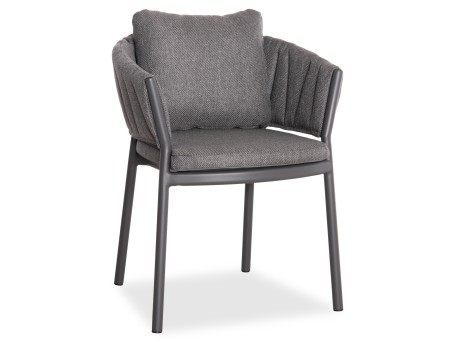 ΠΟΛΥΘΡΟΝΑ ΤΡΑΠΕΖΑΡΙΑΣ SHANKS HM6207.01 ΣΚΟΥΡΟ ΓΚΡΙ ΑΛΟΥΜ. & OLEFIN ΥΦΑΣΜΑ 62x60x75-80Υεκ