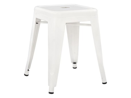 ΣΚΑΜΠΟ ΜΕΤΑΛΛΙΚΟ MELITA HM0096.41 ΣΕ MILK WHITE ΧΡΩΜΑ 37x37x45Υεκ.