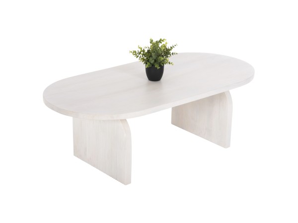 ΤΡΑΠΕΖΙ ΣΑΛΟΝΙΟΥ ΟΒΑΛ HONKY HM9691 ΜΑΣΙΦ ΞΥΛΟ MANGO ΣΕ ΛΕΥΚΟ 120x60x40Yεκ.