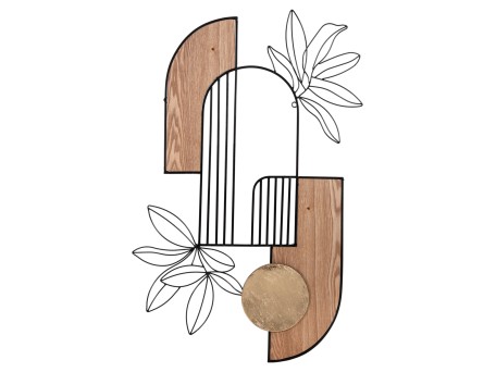 ΔΙΑΚΟΣΜΗΤΙΚΟ ΤΟΙΧΟΥ HM4218 ΞΥΛΟ ΣΕ ΦΥΣΙΚΟ-ΜΑΥΡΟ ΜΕΤΑΛΛΟ 66x100Υ εκ.