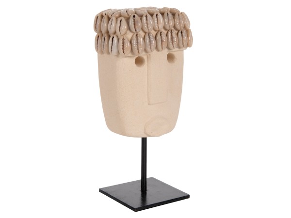 ΕΠΙΤΡΑΠΕΖΙΟ ΔΙΑΚΟΣΜΗΤΙΚΟ ΠΡΟΣΩΠΟ HM4313 PARAS STONE ΣΕ ΜΕΤΑΛΛΙΚΟ ΜΑΥΡΟ STAND 9x6x19Yεκ.