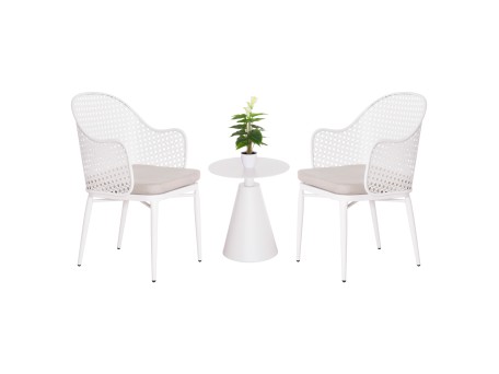 ΣΕΤ LOUNGE 3TMX ΕΞ.ΧΩΡΟΥ OREGO HM21106.02 ΑΛΟΥΜΙΝΙΟ ΣΕ ΛΕΥΚΟ