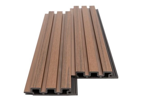 WPC PANEL 2ης ΓΕΝΙΑΣ ΜΕ 3D ΠΗΧΑΚΙΑ 25/147.5mm TEAK 5510 NewPlan